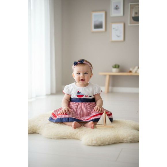 New Baby Girls Dress Set with matching headband underwear size 0 to 3 months - Picture 2 of 3